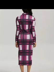 Dress Plaid Print Zipper - Picture 1 of 3