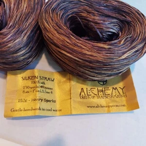 Alchemy Silken Straw Yarn 100% Silk - Henry Sparks - Lot of 2 - Picture 1 of 2