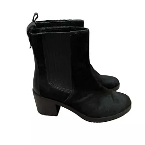 UGG Camden exotische Damenstiefel Größe 8,5 schwarz Rindshaar Chelsea Stiefelette - Bild 1 von 12