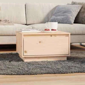 NNEVL Coffee Table 55x56x32 cm Solid Wood Pine - Picture 1 of 9