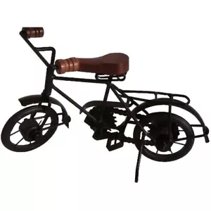 Vintage Fahrrad Regal Wand Schreibtisch Dekor Metall Holz Fahrrad Kunst 11"Lx7"Hx4"B Skulptur - Bild 1 von 4