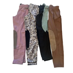Kerrits Willits Breeches Equestrian Riding Youth Kids Small Lot of 4 Knee Patch - Picture 1 of 9
