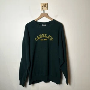 Cabela’s Vintage Embroidered Graphic Green Cotton Crewneck Sweatshirt Men USA XL - Picture 1 of 11