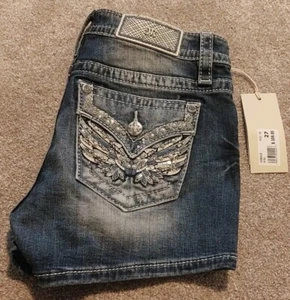 New! Miss Me Women's Size 27 Slim Fit, Mid Rise Shorts - Picture 1 of 8