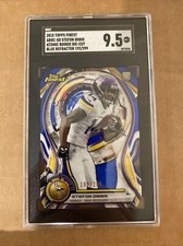 2015 STEFON DIGGS TOPPS FINEST BLUE REFRACTOR ROOKIE RC /299 BILLS SGC 9.5