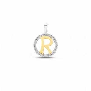 Pendente Lettera R in Oro 18 Carati - Picture 1 of 1
