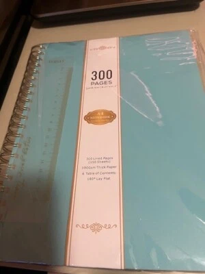 Large A4 Spiral Notebook, College Ruled Journal,300 Pages, 8.27" × 11.2", Lt. Bl - Image 1 of 3