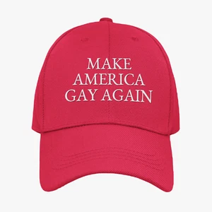 Gay MAGA Cap Make America Gay Again LGBTQ Funny Gift Baseball Cap Queer Pride - Picture 1 of 6