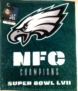 Philadelphia Eagles SB 57 NFC Championship 15" x 18" Rally Towel New - Picture 1 of 4