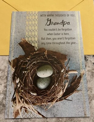 Tarjeta de felicitación Happy Easter GRANDPA Grandfather You’re Loved de 5”x7” Foto 1 de 4