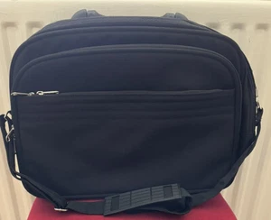 HANDHELD & SHOULDER LUGGAGE BAG BLACK 6” X 13” X 17” VERY GOOD CONDITION - Picture 1 of 2