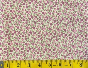 Fabric Pink Purple Ditsy Small Flowers Floral Calico 100% Cotton Quilt 1.5 Yards - Picture 1 of 1