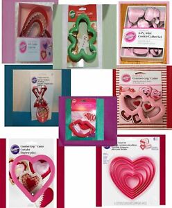 Wilton Heart Cookie Cutters~Comfort Grip~Nesting Sets~Shamrock-Candy Molds-NIP