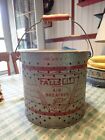 Vintage Falls City Fishing Galvanized Metal Minnow Bucket Air Breather Bait Can