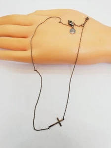 Vintage Stella & Dot Sterling Silver 925 CROSS Necklace (15) - Picture 1 of 4