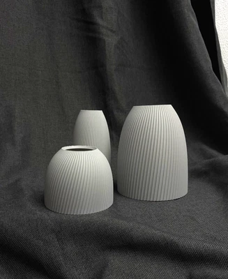 Designer Vase 3D Druck Modern Deko Pampasgras Trockenblumen Geschenk Weihnachten - Bild 1 von 2