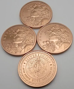 1 oz Kupfermedaille - Freedom Girl Menge (4 Medaillen) Sie erhalten sie ALLE versandkostenfrei - Bild 1 von 6