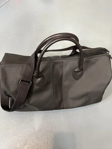 Ermengildo Zegna Parfums - Brown Nylon Canvas and Leather Duffle Bag - Picture 1 of 8