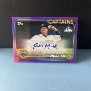 2024 Topps Pro Debut Purple Foil Auto /299 Parker Messick Rookie Cleveland RC - Bild 1 von 3