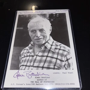 Elmer Bendiner signiertes Promo Foto Autor Der Untergang der Festungen - Bild 1 von 2