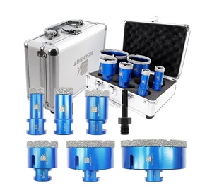 Diamond Core Drill Bit Set BRSCHNITT Hole Saw Kit Porcelain Drilling 100mm used - Picture 1 of 18
