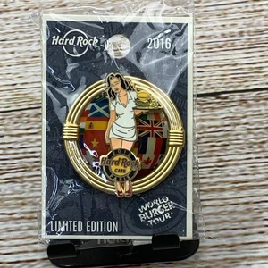 Hard Rock Cafe Paris 2016 World Burger Tour Waitress Girl Pin NEW - Picture 1 of 7