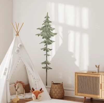 Pine Tree Fabric Wall Decal Woodland Forest Removable Peel & Stick - Pine Tree 7 - Image 1 of 2
