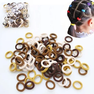 100 Pcs Girls Hair Bands Colorful Nylon Elastic Ponytail Rubber Tie Scrunchie - Picture 1 of 23