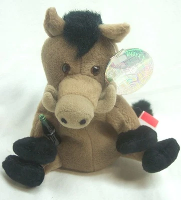 Coca-Cola 1999 COKE Italy LORS THE WILD BOAR 5" Bean Bag STUFFED ANIMAL Toy NEW - Image 1 of 4