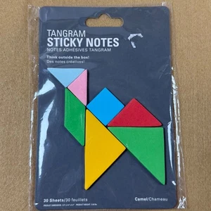 Kikkerland Tangram Sticky Notes Puzzle 30 Sheets Colorful Shape Stocking Stuffer - Picture 1 of 3