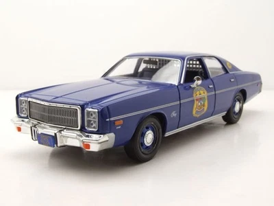 Plymouth Fury 1978 Blu Delaware State Police Modellino 1:24 Greenlight - Immagine 1 di 4