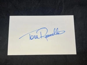 SIGNED IN-PERSON 3X5 INDEX CARD TOM RUNNELLS MANAGER COLORADO ROCKIES  NO COA - Picture 1 of 2