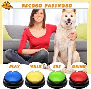 4 Color Voice Recording Button Dog Buttons For Communication Pet Training Talk - Picture 1 of 10