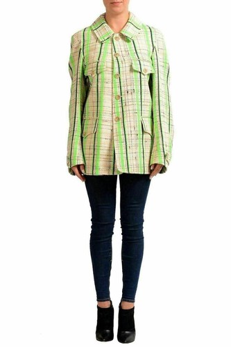 MAISON MARGIELA Cappotto base donna multicolore a scacchi US S IT 40
