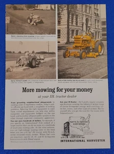 1960 INTERNATIONAL HARVESTER IH ORIGINAL DRUCKANZEIGE CUB TRAKTOR / MÄHER SORTIMENT - Bild 1 von 1