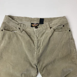 Women’s HARLEY DAVIDSON Corduroy Trousers / Beige / Uk 14 / Bootcut - Picture 1 of 8