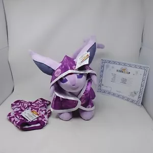 Build-A-Bear Pokemon Exclusive Espeon Bundle W/ Certificate Sound Cape Sleeper - Picture 1 of 7