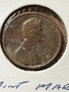 1991 Lincoln Penny No mint mark D error  Rare🔥🔥 - Picture 1 of 2