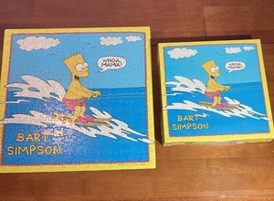 1990 Simpsons Bart Simpson Puzzle 250 Piece Milton Bradley Complete Water Ski - Picture 1 of 8