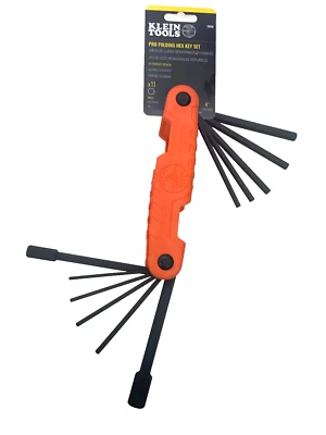 KLEIN TOOLS SAE PRO FOLDING HEX KEY WRENCH SET, 3/32”-1/2”, 70550 - Image 1 of 4
