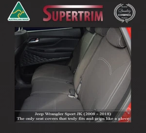 Rear seat covers fit Jeep Wrangler (2-Door) 100% waterproof premium neoprene - Picture 1 of 7