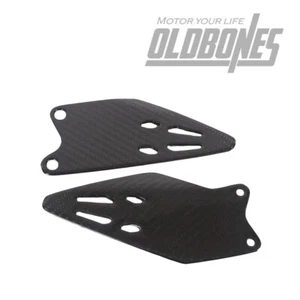 2019+ For Kawasaki ZX-6R Rearset Foot Peg Mount Heel Guard Plates Carbon Fiber - Picture 1 of 9