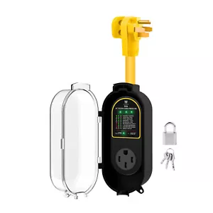 Protector contra sobretensiones RV con adaptador de corriente de luz integrado LED probador de circuito de 50 amperios - Imagen 1 de 8