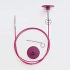 Knit Pro needle rope Swivel purple / purple 360° rotating + key + end caps
