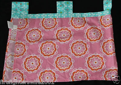 Cenefa de ventana Sumersault Multi Birdie Patch 44x15 rosa azul lengüeta superior nueva sin etiquetas Foto 1 de 4