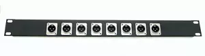 PROCRAFT AFP1UFT-8X-BK 1U 8CH Feed-Thru Rack Panel - Configurable w/ 4 Options - Picture 1 of 3