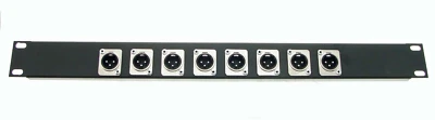 PROCRAFT AFP1UFT-8X-BK 1U 8CH Feed-Thru Rack Panel - Configurable w/ 4 Options - Image 1 of 3