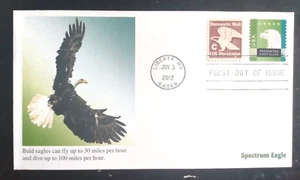 SPECTRUM EAGLE BALD EAGLE 2012 FLEETWOOD CACHET FDC UNAD - Picture 1 of 1
