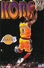 Vintage Kobe Bryant REVERSE DUNK LA Lakers 1998 Starline Poster 22 x 34" OOP NEW