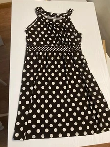 Apt. 9 Polka Dot Sleeveless Dress Size Large - Picture 1 of 7